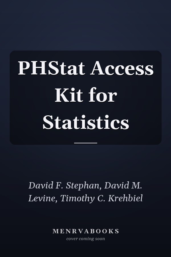 PHStat Access Kit for Statistics