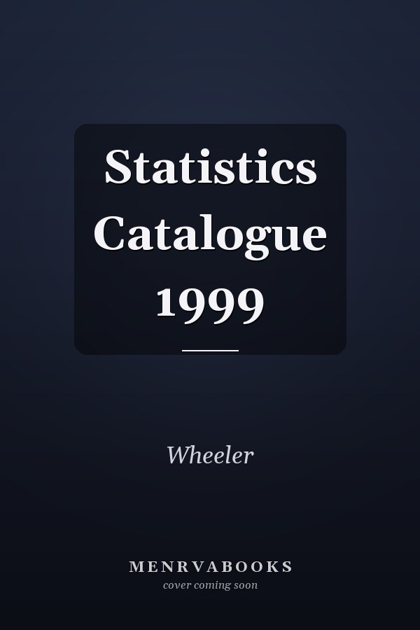 Statistics Catalogue 1999