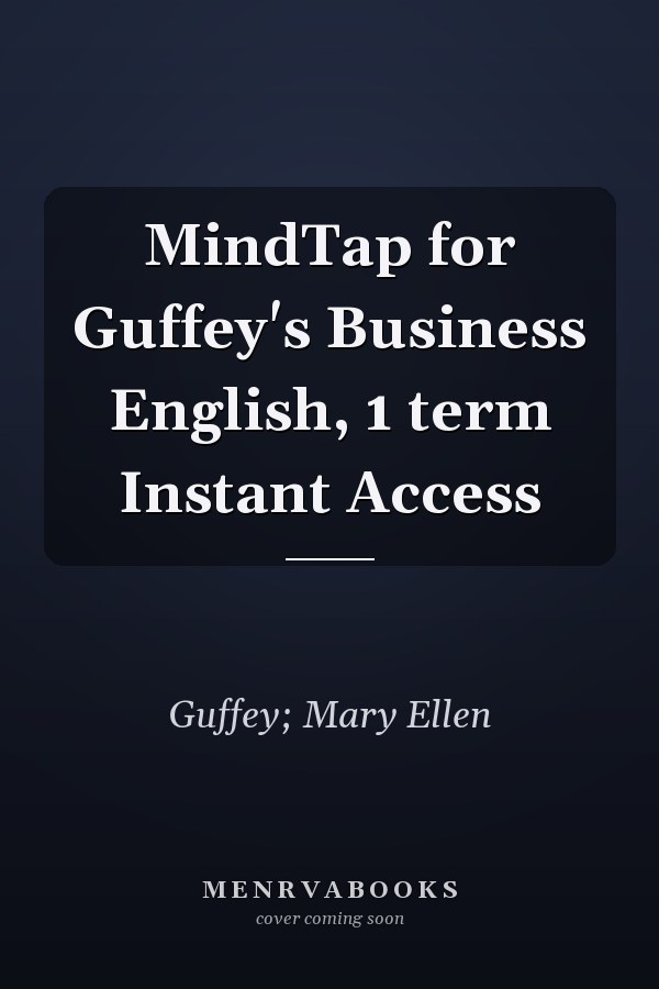 MindTap for Guffey's Business English, 1 term Instant Access