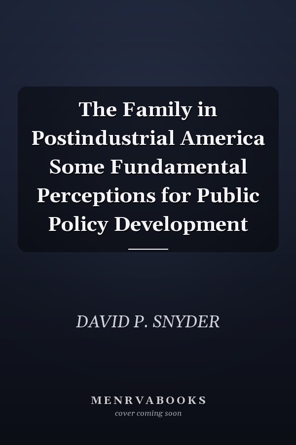 The Family in Postindustrial America Some Fundamental Perceptions for Public Policy Development