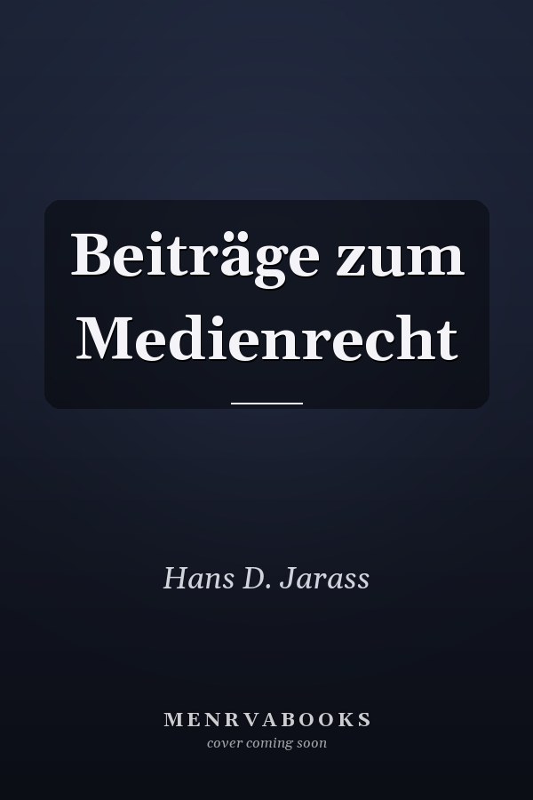 Beiträge zum Medienrecht
