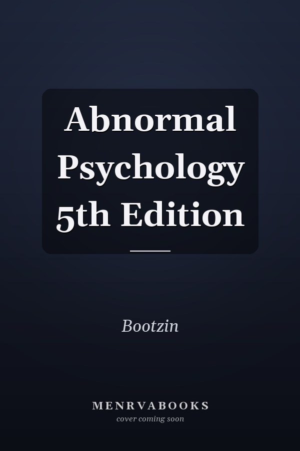Abnormal Psychology 5th Edition