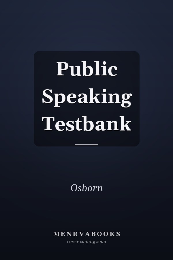 Public Speaking Testbank