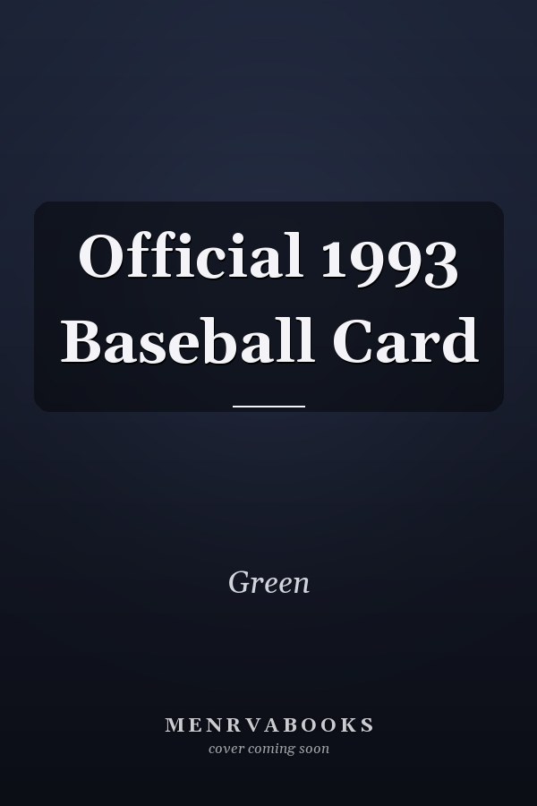 Official 1993 Baseball Card