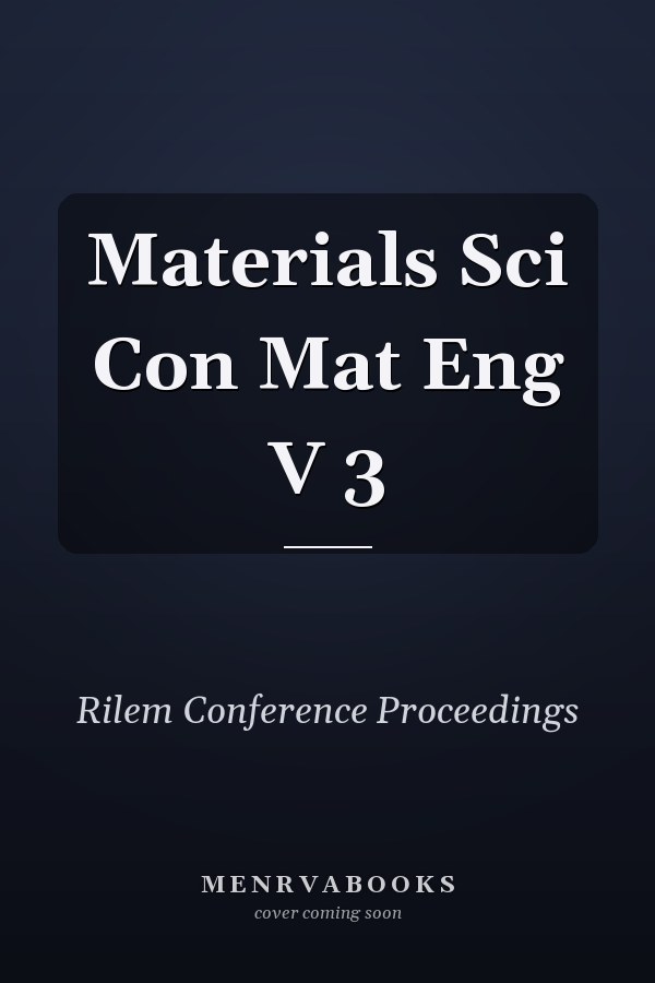 Materials Sci Con Mat Eng V 3