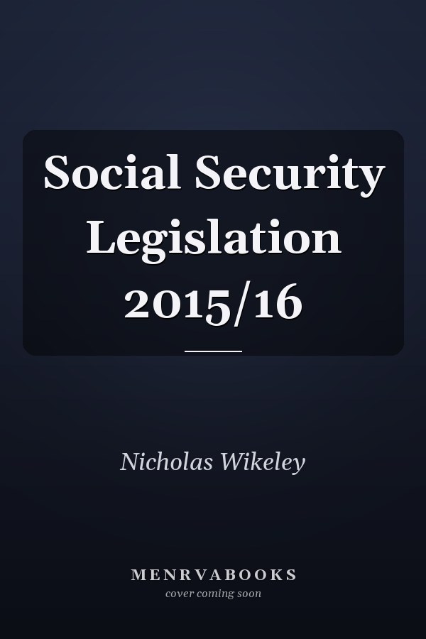 Social Security Legislation 2015/16