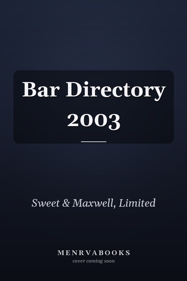 Bar Directory 2003