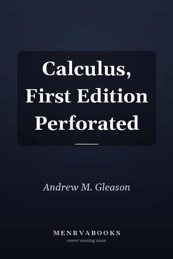 Calculus, First Edition Perforated