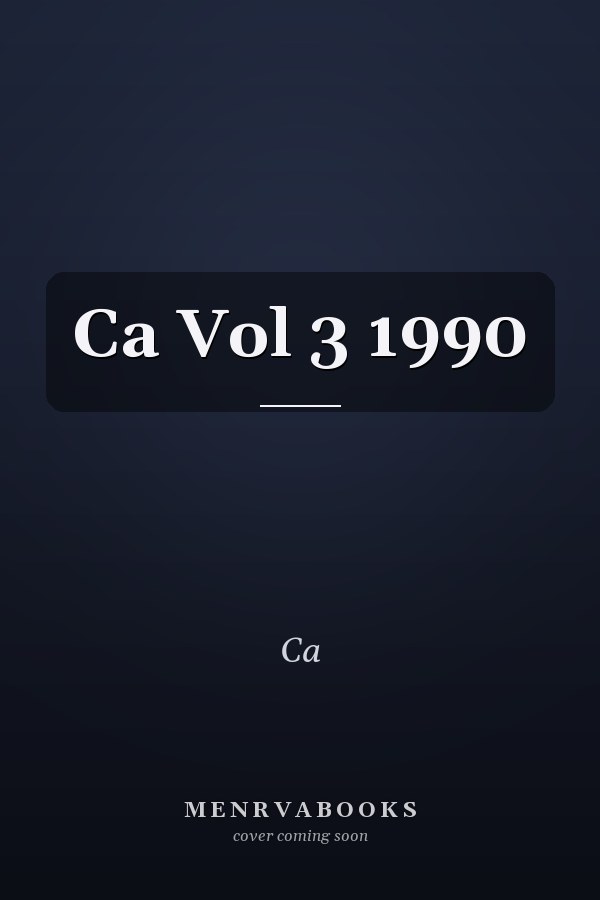 Ca Vol 3 1990