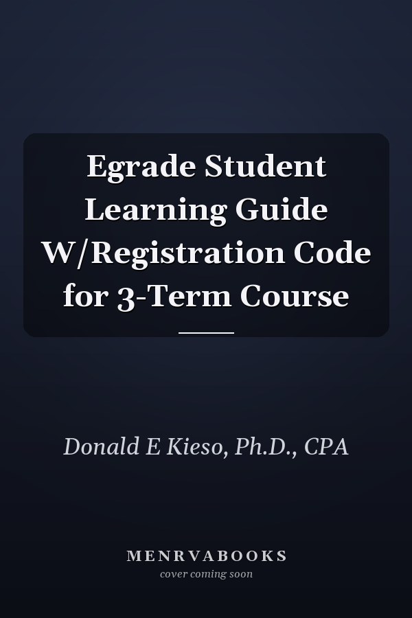 Egrade Student Learning Guide W/Registration Code for 3-Term Course