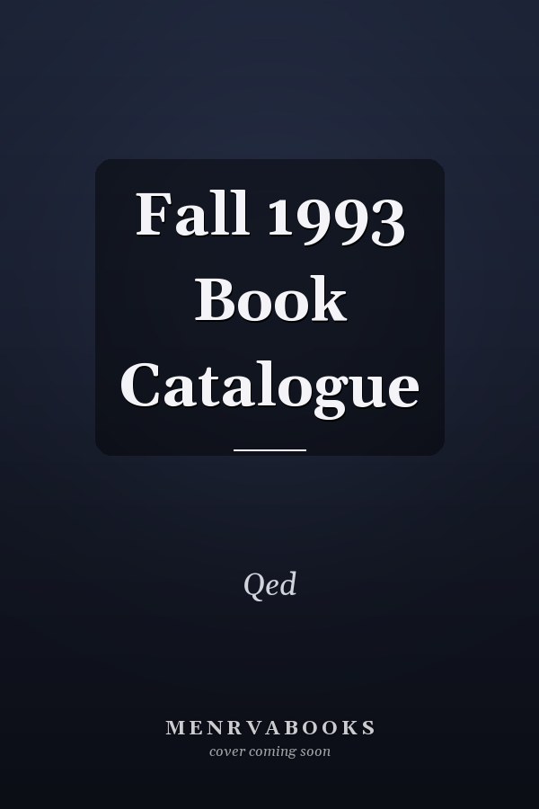 Fall 1993 Book Catalogue