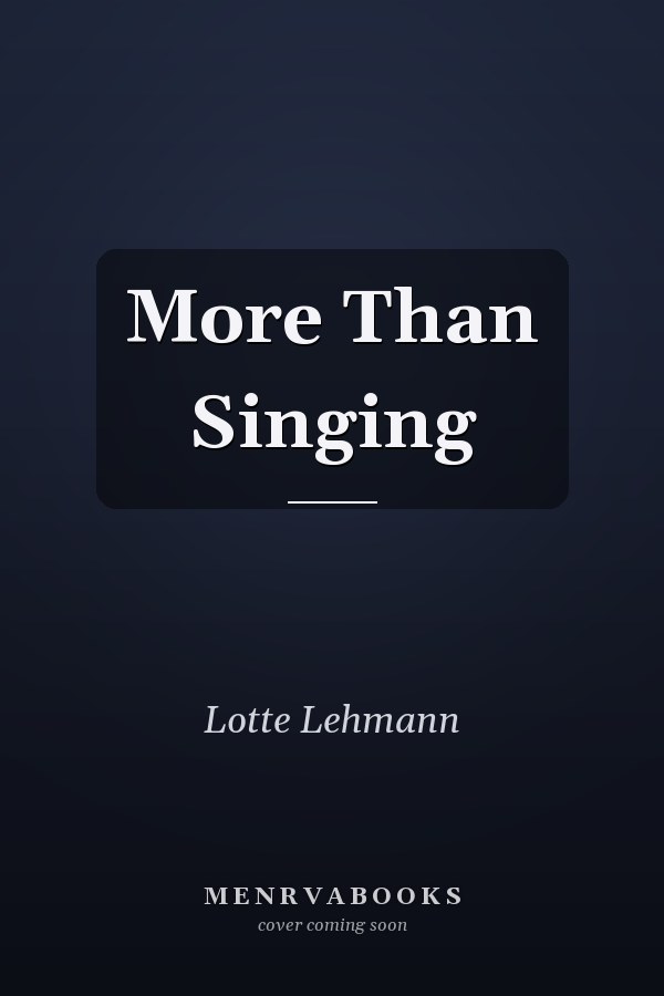 More Than Singing
