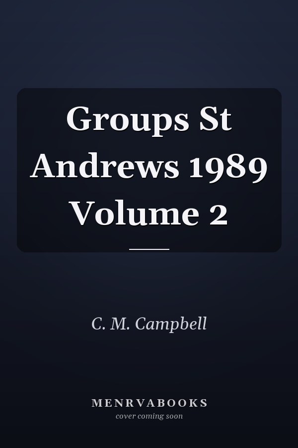 Groups St Andrews 1989 Volume 2