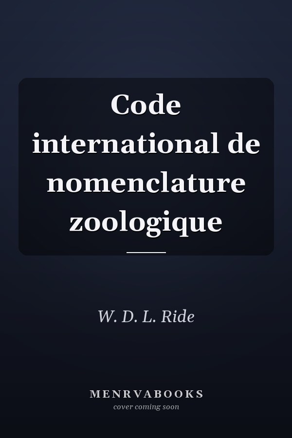 Code international de nomenclature zoologique