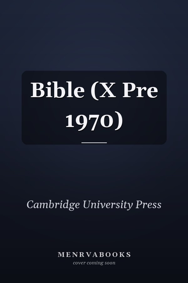 Bible (X Pre 1970)