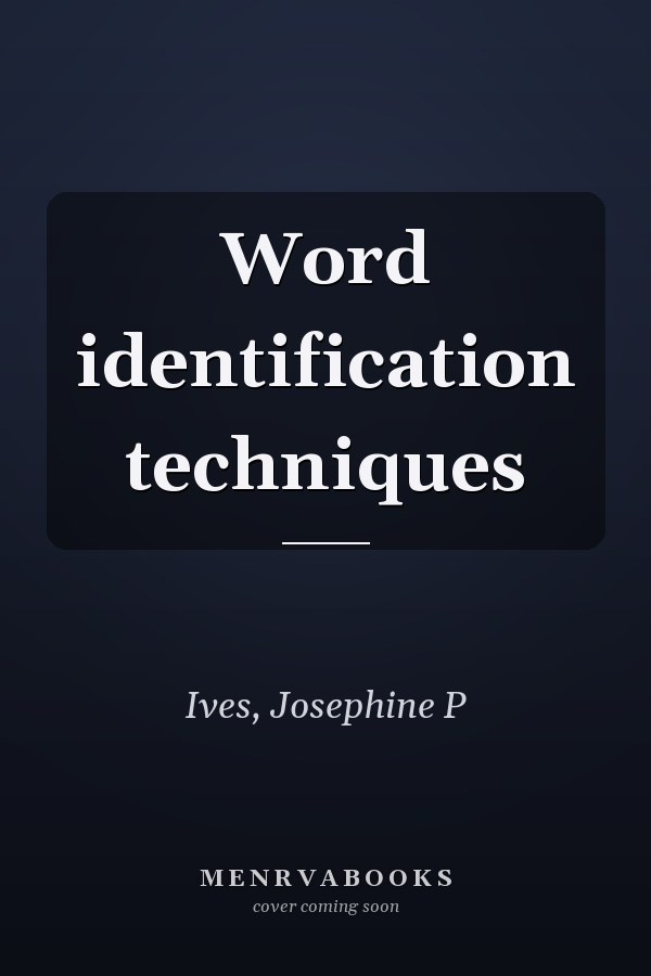 Word identification techniques