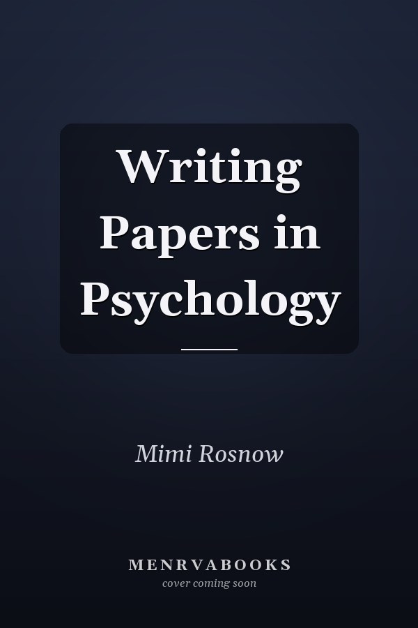 Writing Papers in Psychology