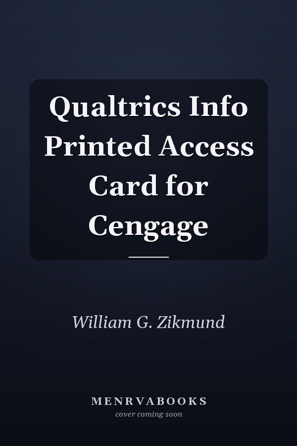 Qualtrics Info Printed Access Card for Cengage