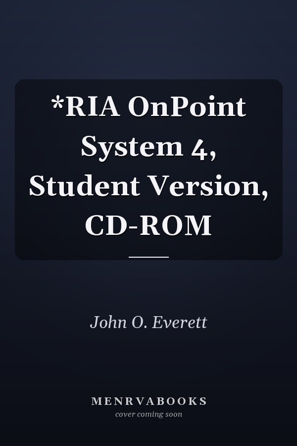 *RIA OnPoint System 4, Student Version, CD-ROM