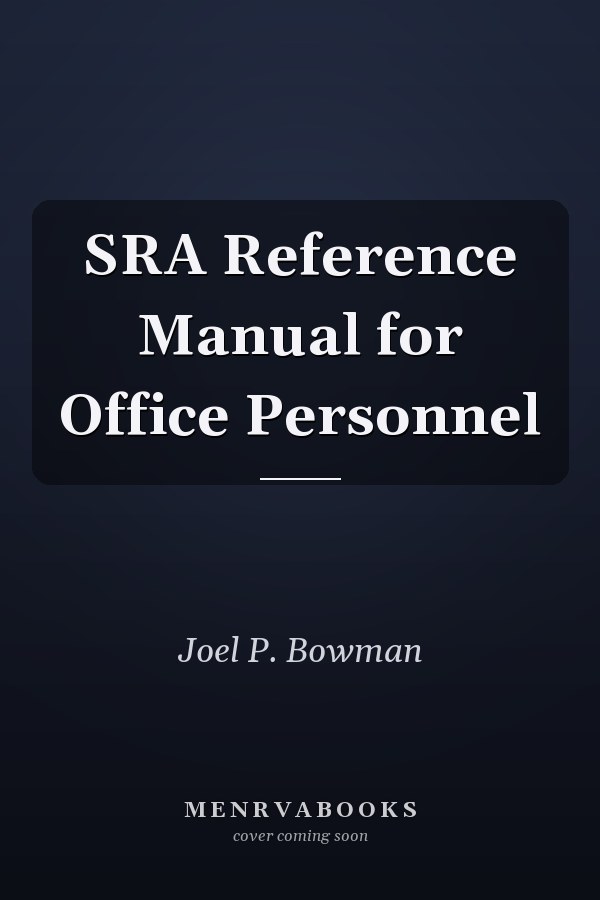 SRA Reference Manual for Office Personnel