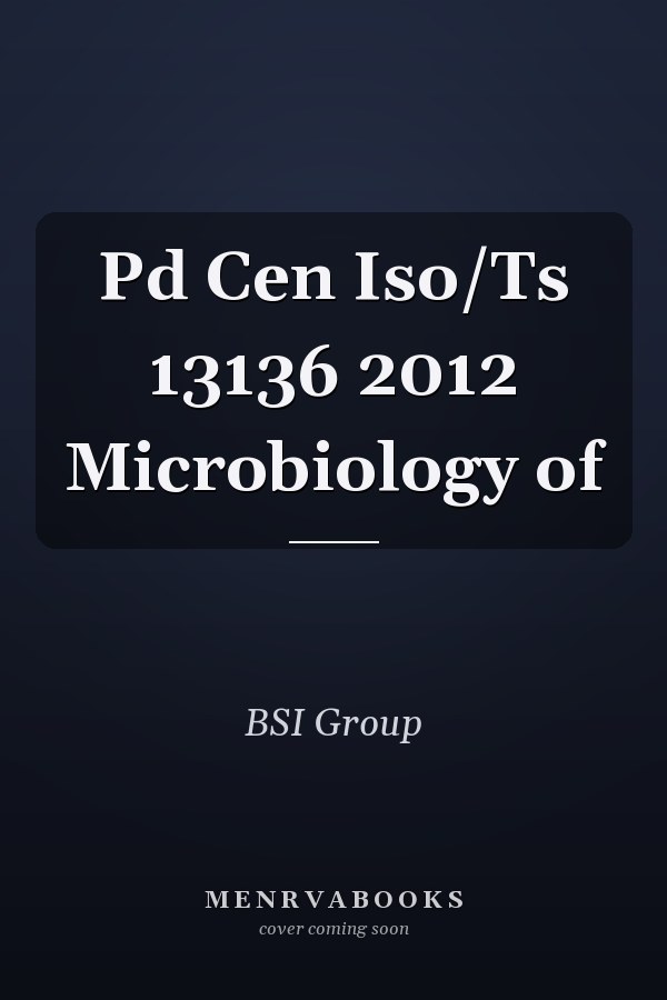 Pd Cen Iso/Ts 13136 2012 Microbiology of