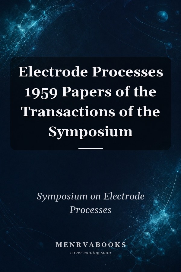 Electrode Processes 1959 Papers of the Transactions of the Symposium