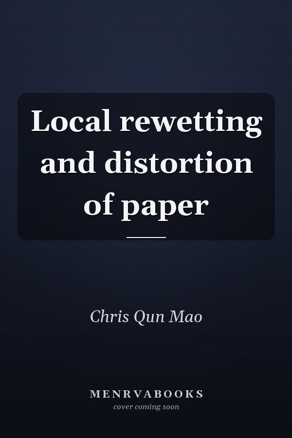 Local rewetting and distortion of paper