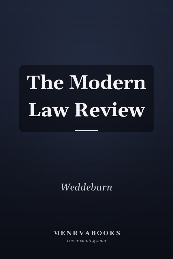The Modern Law Review