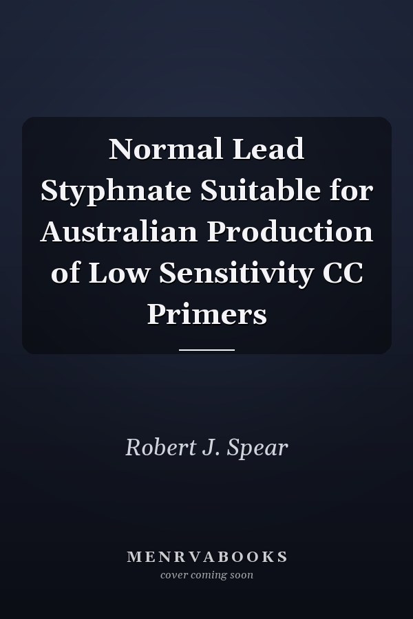 Normal Lead Styphnate Suitable for Australian Production of Low Sensitivity CC Primers