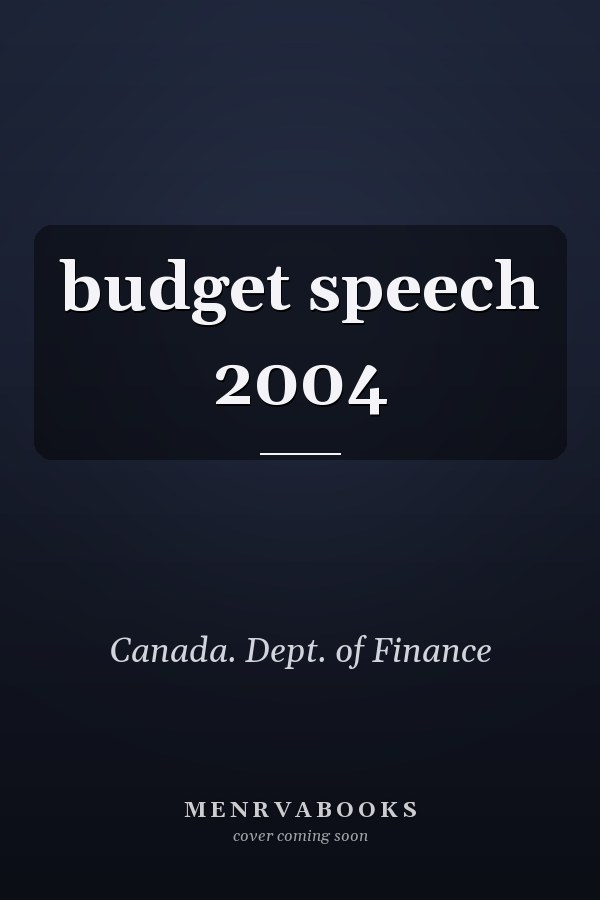 budget speech 2004