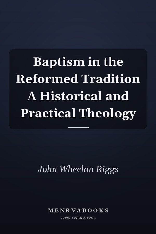 Baptism in the Reformed Tradition A Historical and Practical Theology