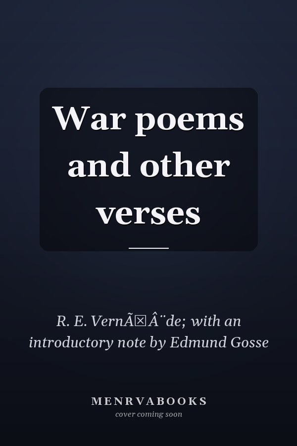 War poems and other verses