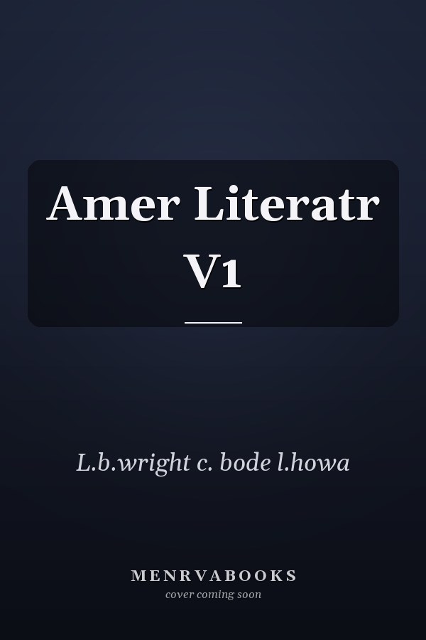 Amer Literatr V1