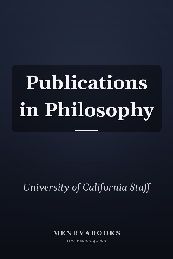 Publications in Philosophy