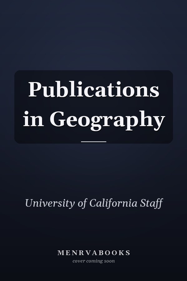 Publications in Geography