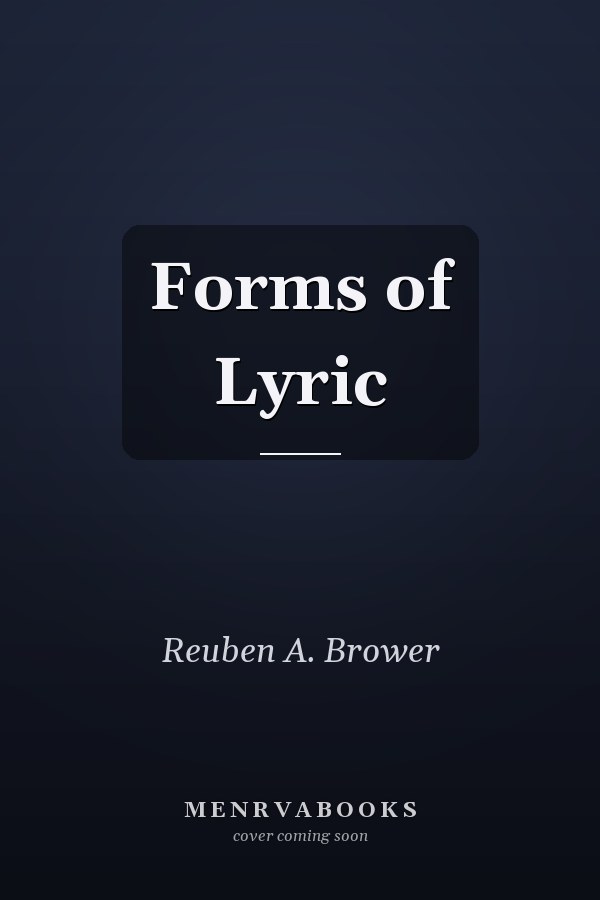 Forms of Lyric