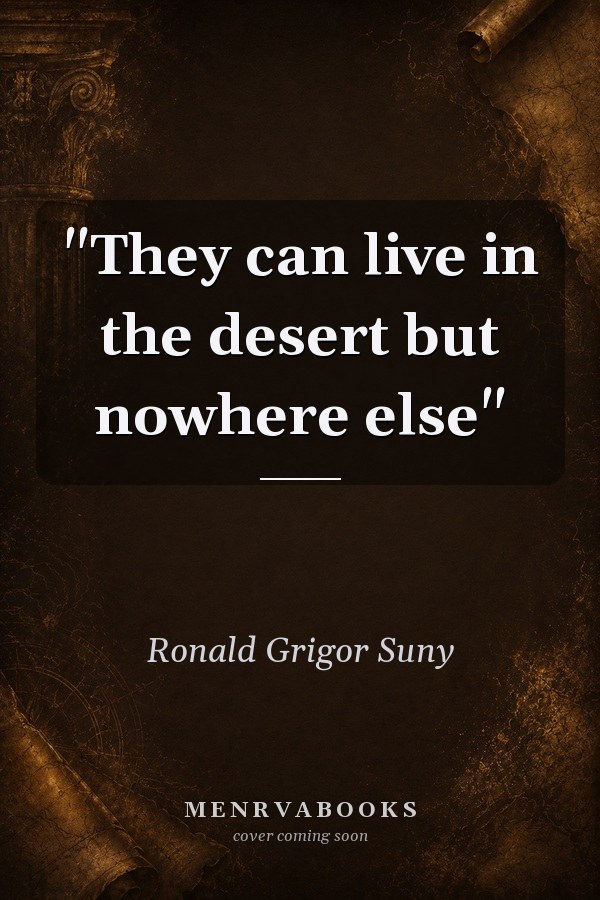 "They can live in the desert but nowhere else"