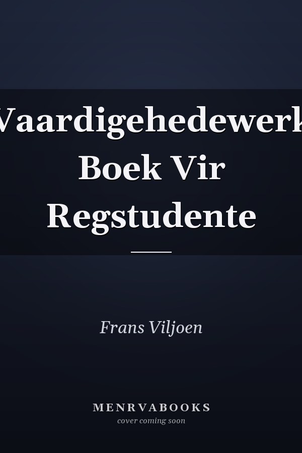 Vaardigehedewerk Boek Vir Regstudente