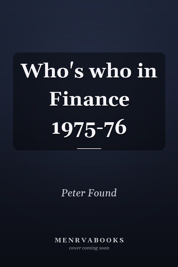 Who's who in Finance 1975-76
