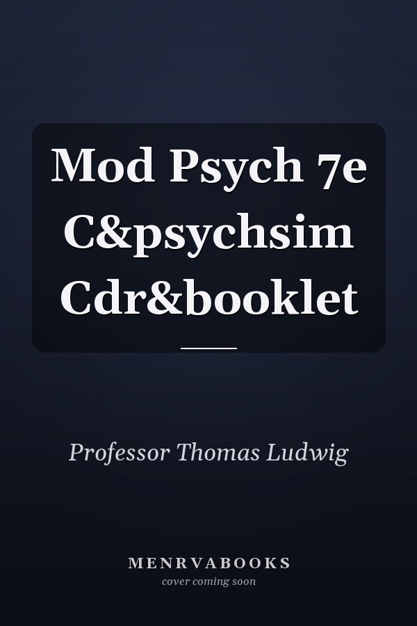 Mod Psych 7e C&psychsim Cdr&booklet