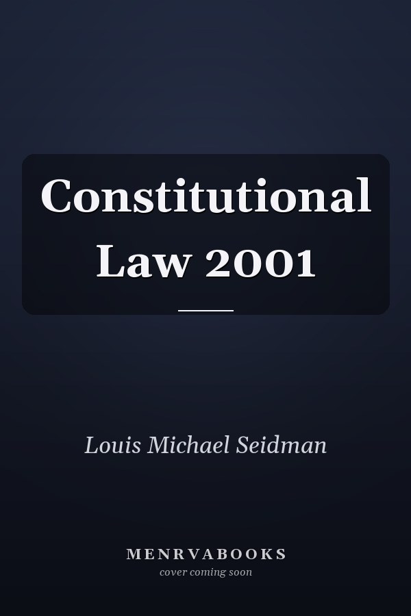 Constitutional Law 2001