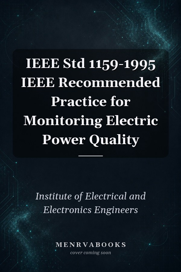 IEEE Std 1159-1995 IEEE Recommended Practice for Monitoring Electric Power Quality