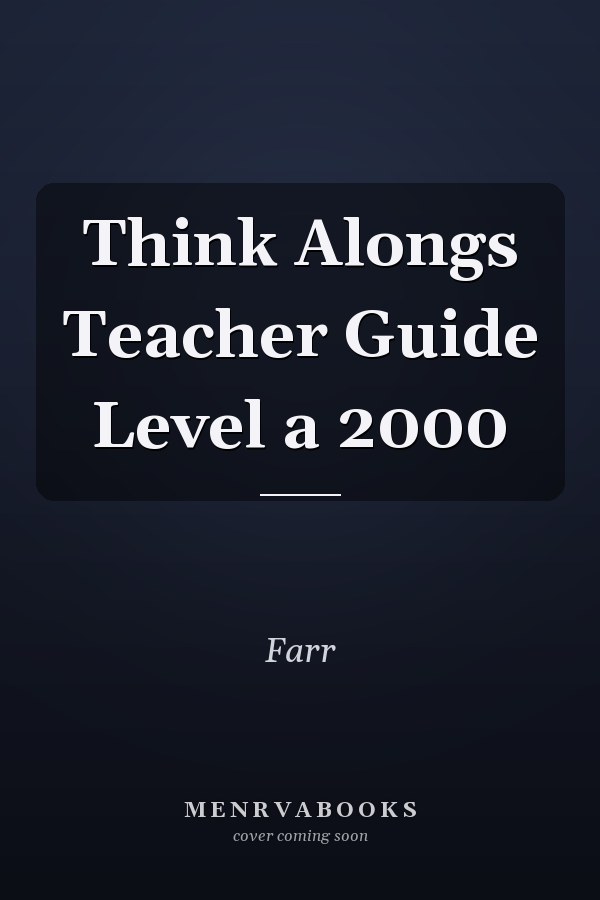 Think Alongs Teacher Guide Level a 2000