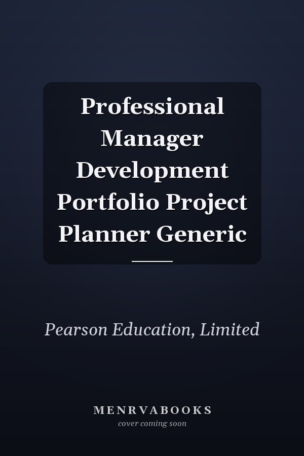Professional Manager Development Portfolio Project Planner Generic