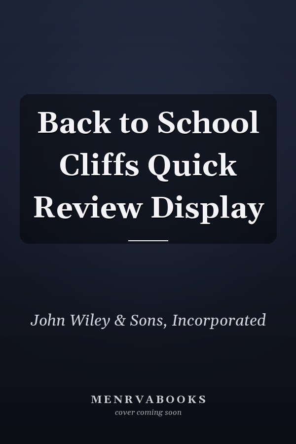 Back to School Cliffs Quick Review Display