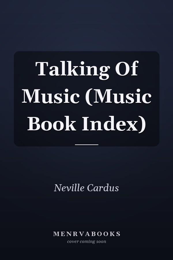 Talking Of Music (Music Book Index)