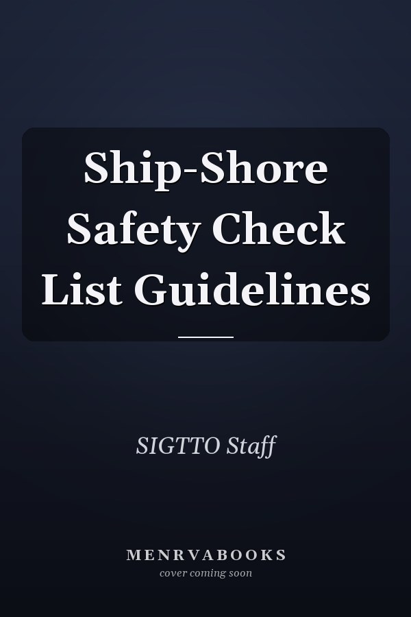 Ship-Shore Safety Check List Guidelines