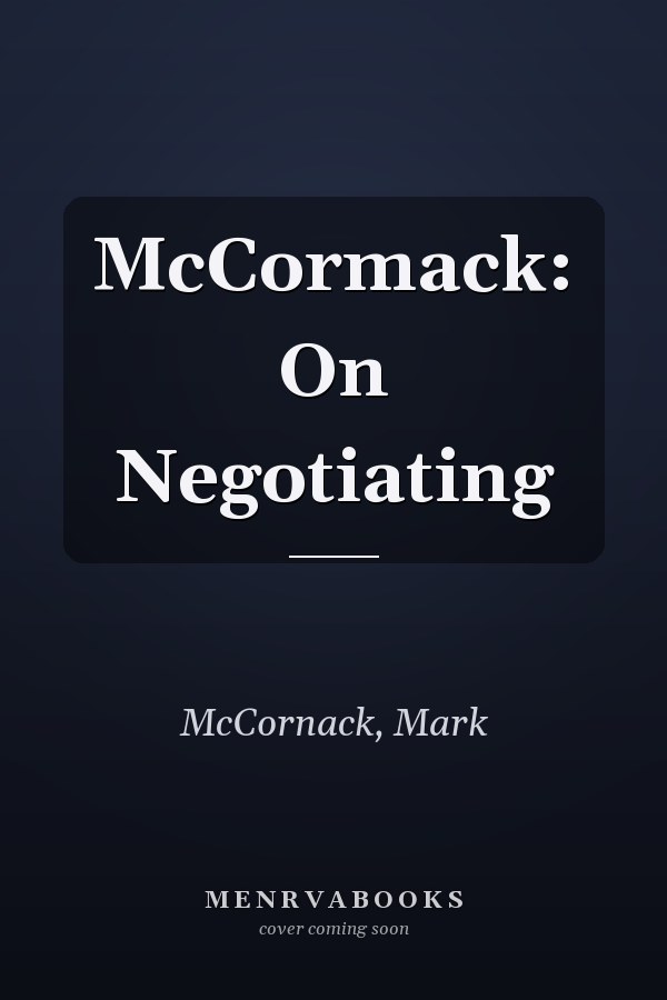 McCormack: On Negotiating