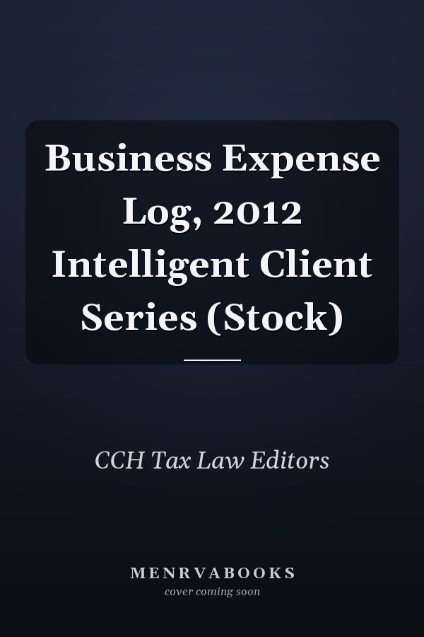 Business Expense Log, 2012 Intelligent Client Series (Stock)
