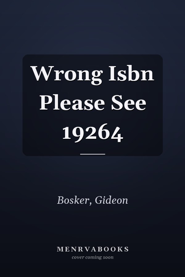 Wrong Isbn Please See 19264